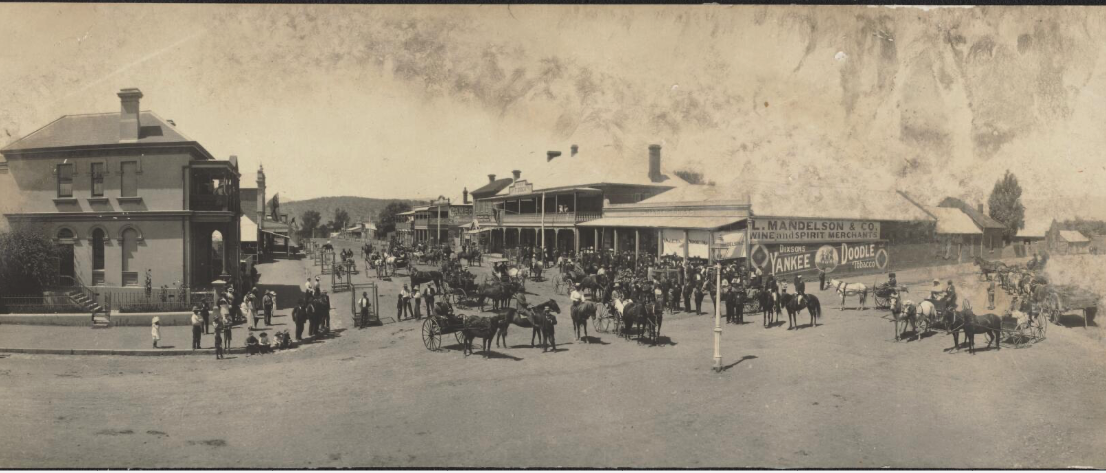 The Federal Capital Tour pulls into Tumut in 1902