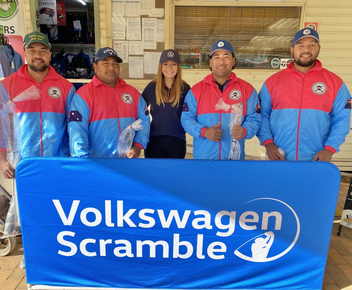 Volkswagen Scramble sign with winners