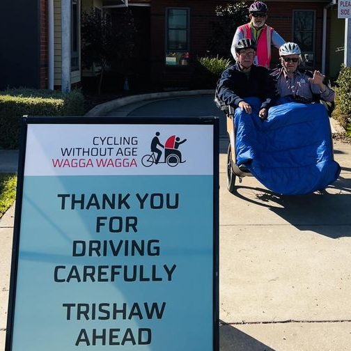 The trishaw is a hit with Wagga's nursing home residents.