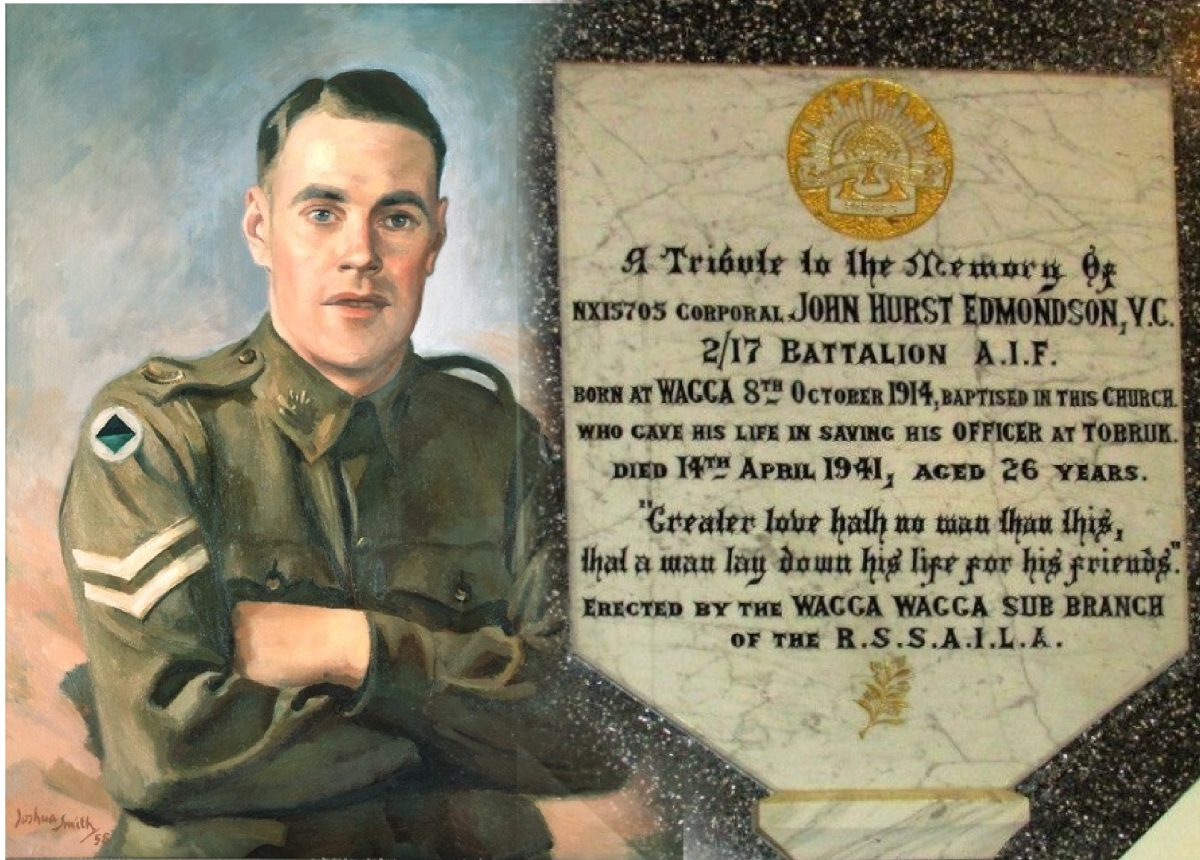 Australian WWII soldier and plaque
