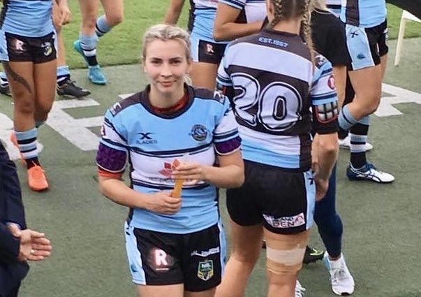 monique luff playing for cronulla sharks