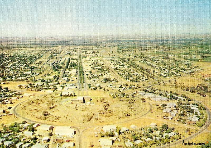 Aerial shot of Benerembah st in 1964.