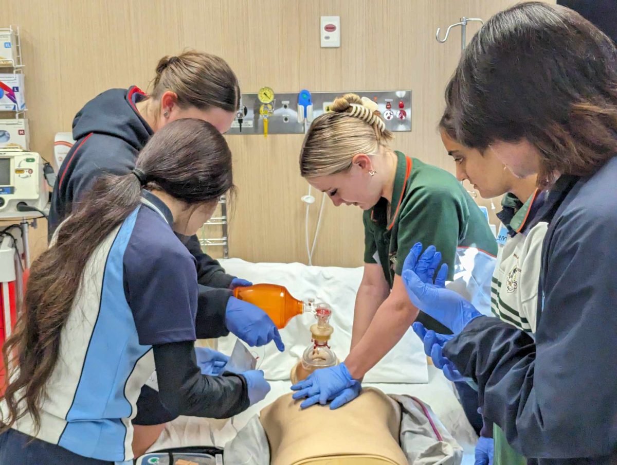 Students participate in a program to understand the workloads of being a nurse