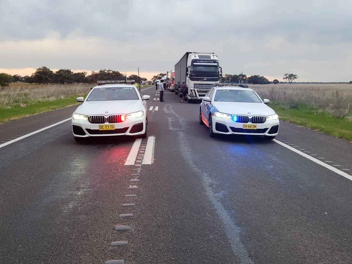 police cars at highway accident