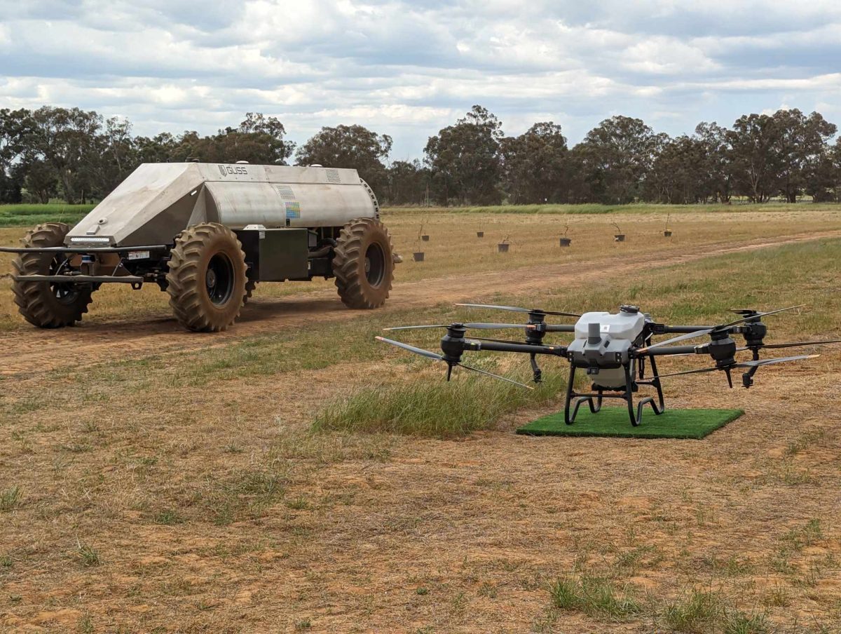 an unmanned spraying system and a drone on a farm