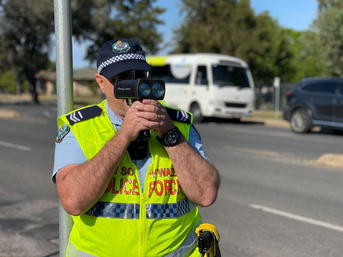 Police have been enforcing school zone limits along Wagga's Bourke Street.