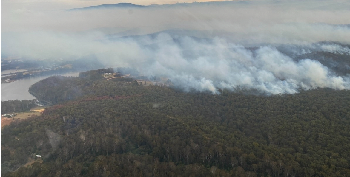 An aerial view of the Coolagolite fire as of Thursday 4 October.