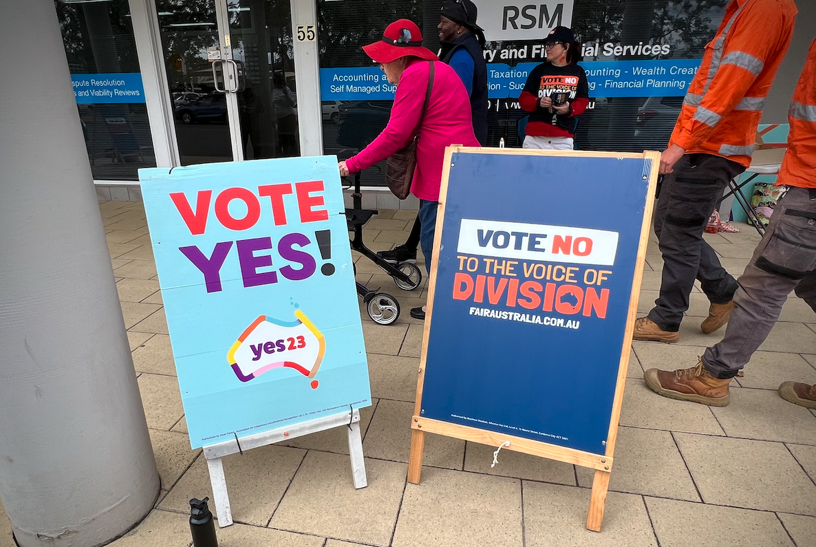 campaign posters for the Voice referendum
