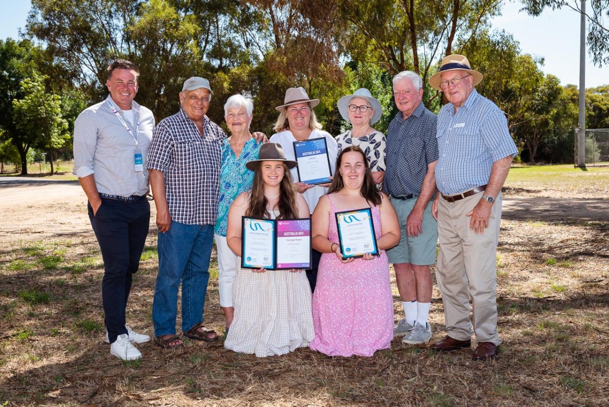 Group of people with citizens' awards