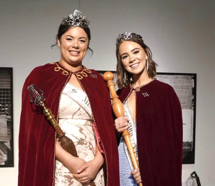 two young women as pageant winners