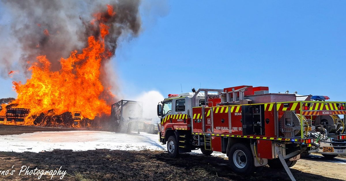 Police are trying to find data after Riverina firefighters tackled a big ethanol hearth