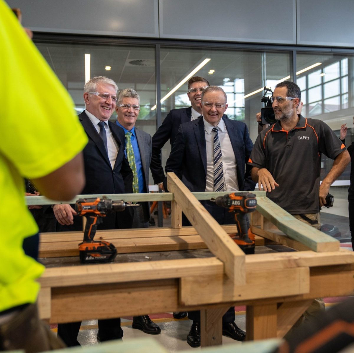 State and Federal Ministers visiting TAFE NSW