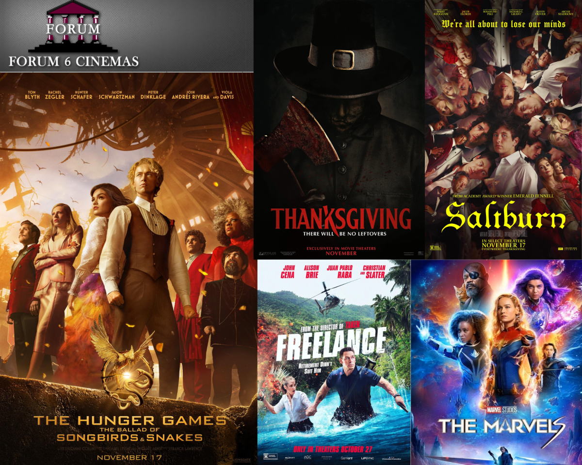 Movie posters of films showing at Forum 6 Cinemas