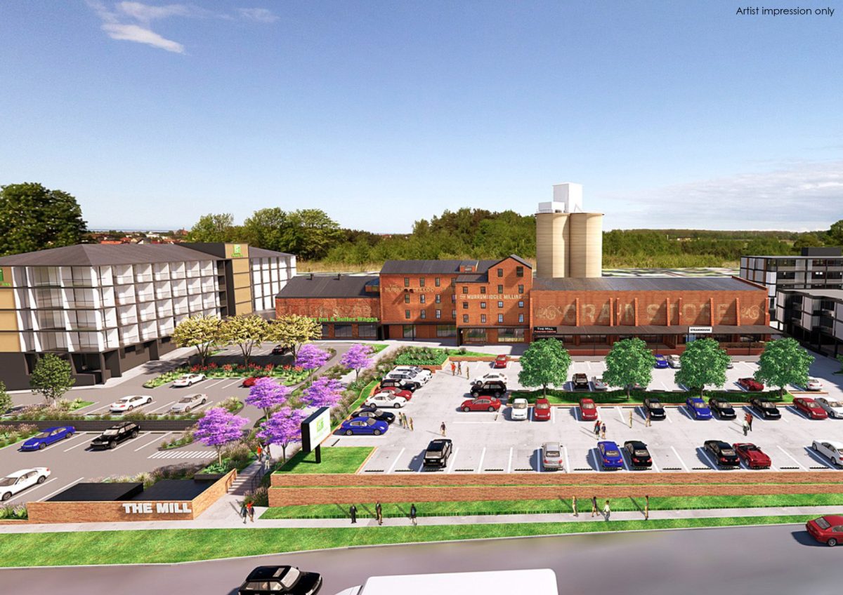 artist impression of development of old mill site