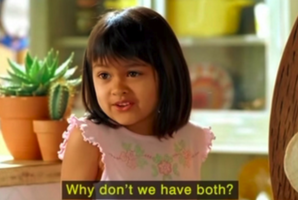 "Why don't we have both?" Photo: Screenshot/Old El Paso.