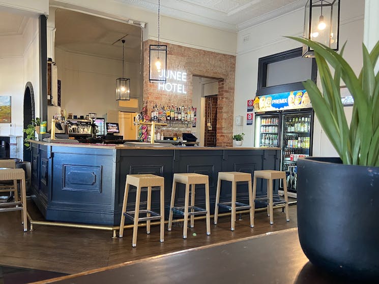 The Reynolds want to encourage the art of conversation at the revamped Junee Hotel. 
