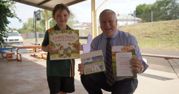 Federal Member for Riverina can't resist a pun in choosing a winner for Christmas card competition