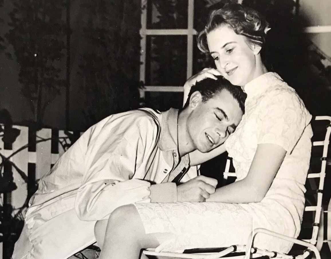 Dennis Blackett and Fay Andrews (Walters) in a performance of <em>All My Sons</em> at St Andrews Hall in 1961. 