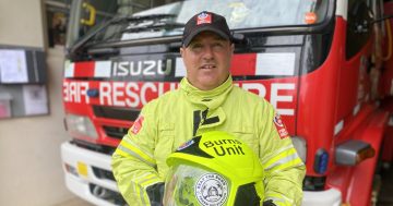 Riverina Fire and Rescue stations find new use for helmet in burns unit fundraiser