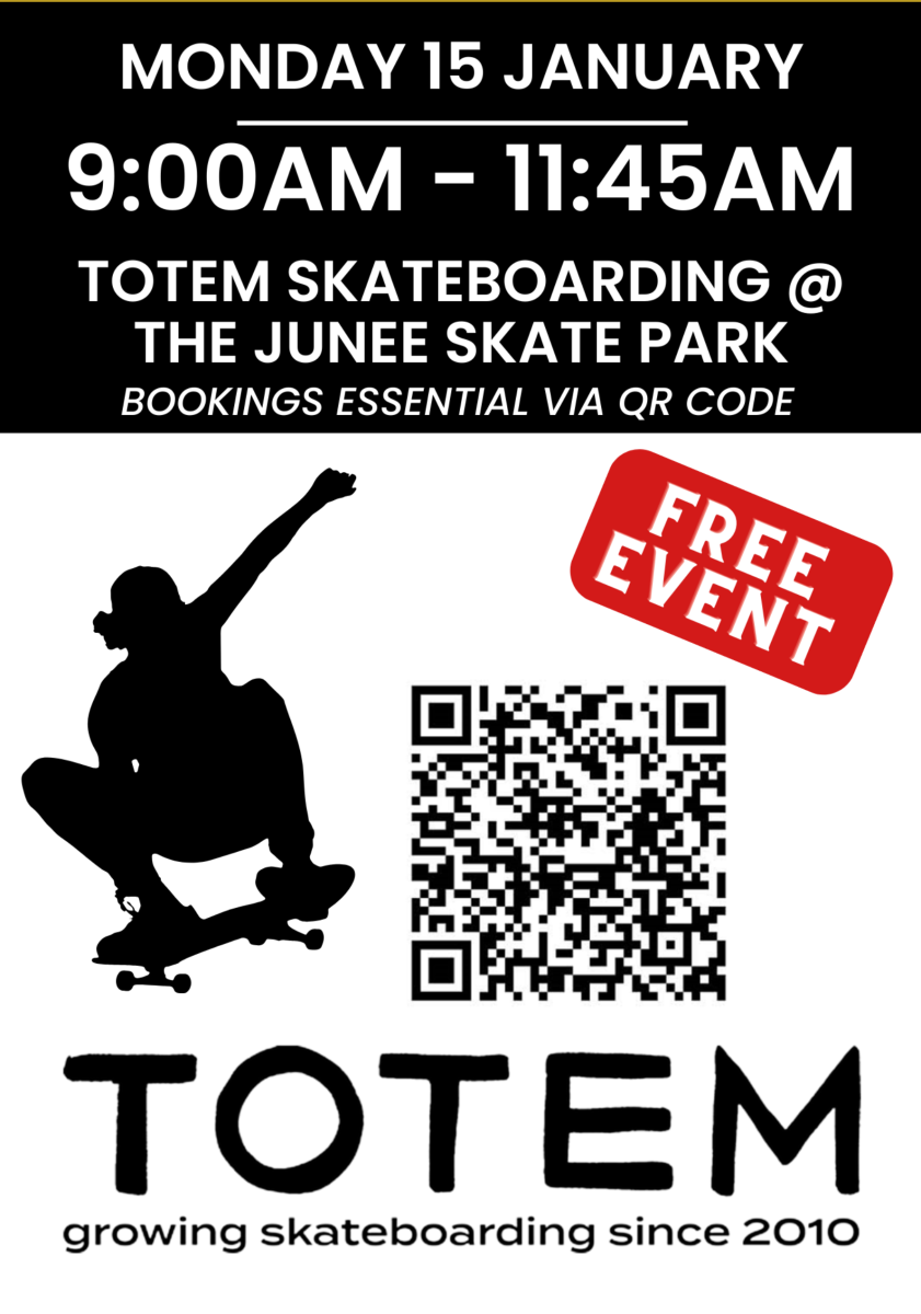 Skaters of the Riverina will be flooding Junee for totem skateboarding on Monday.