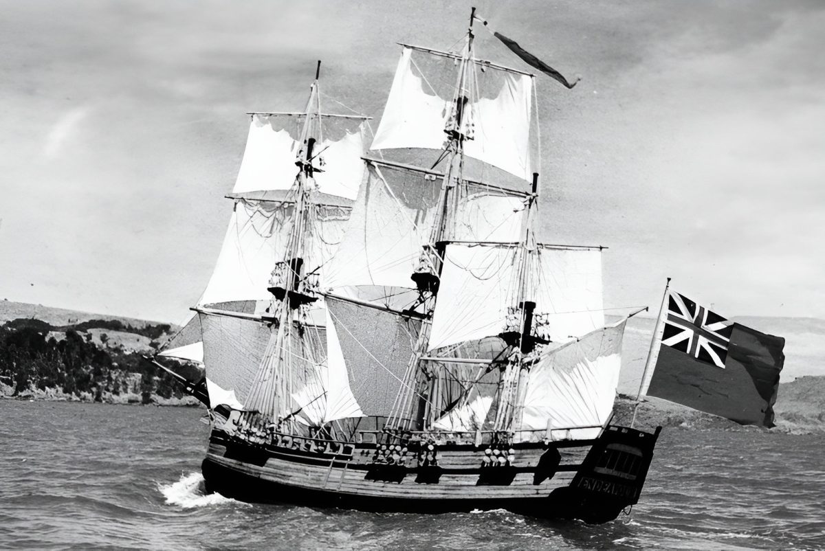 The one-fifth scale model of James Cook's Endeavour