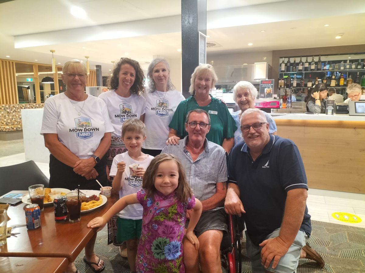 Group of MND supporters at a sports club