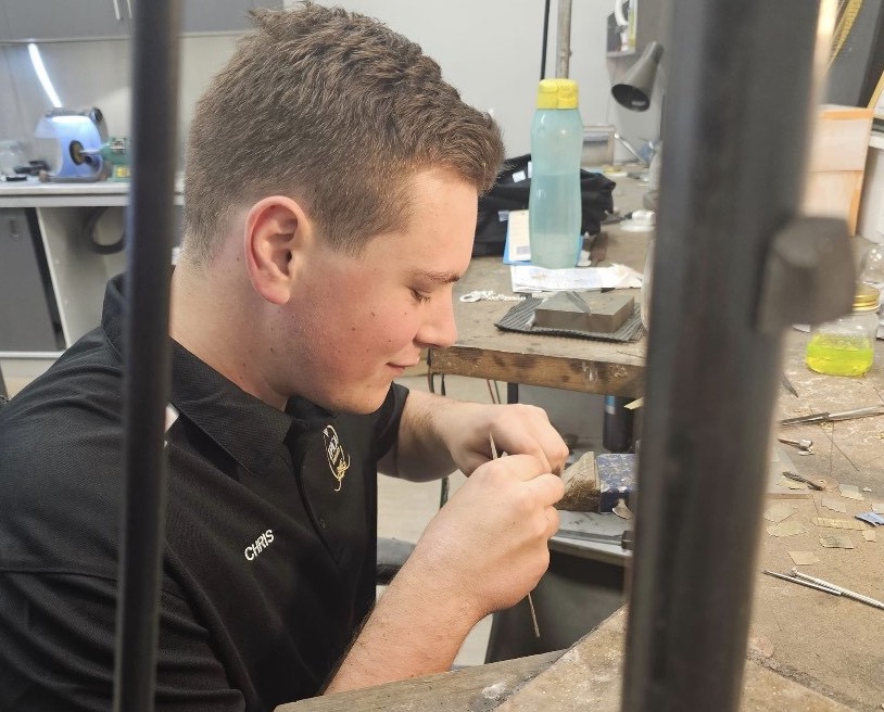 Chris Van Honk is in the final year of his apprenticeship with Epica Jewellers in Wagga.