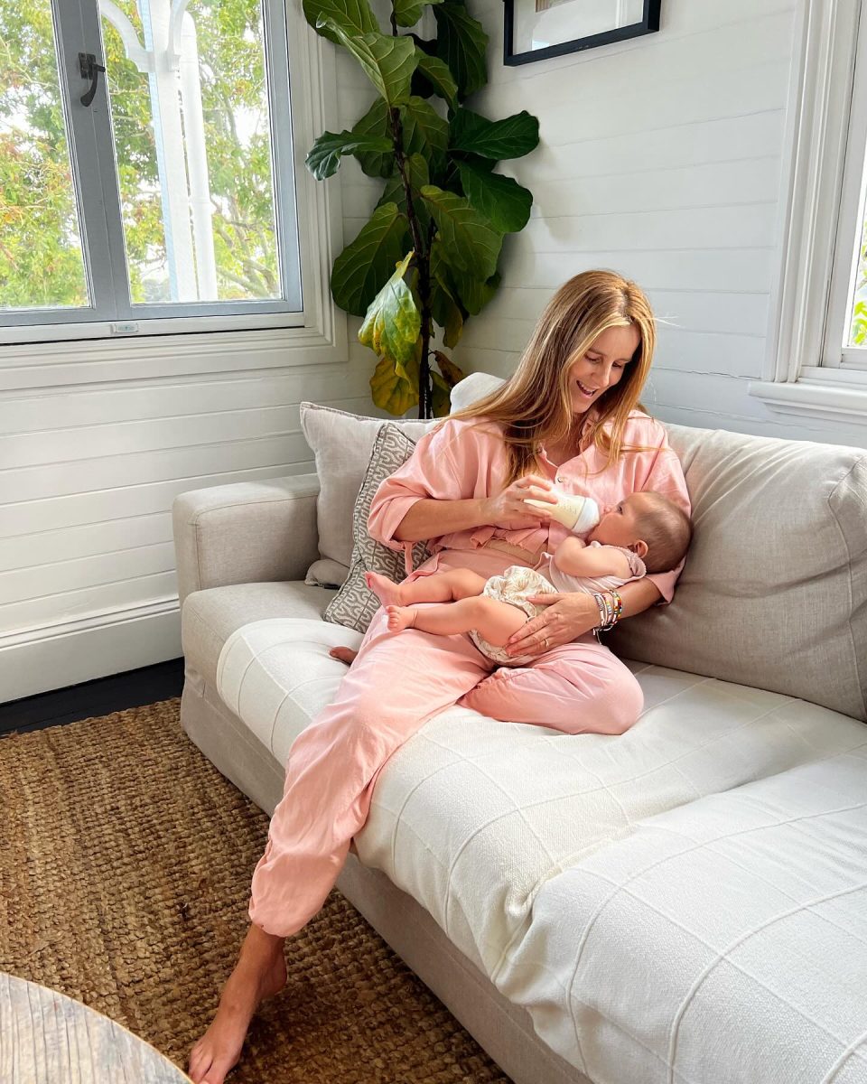 Lisa Messenger with baby 