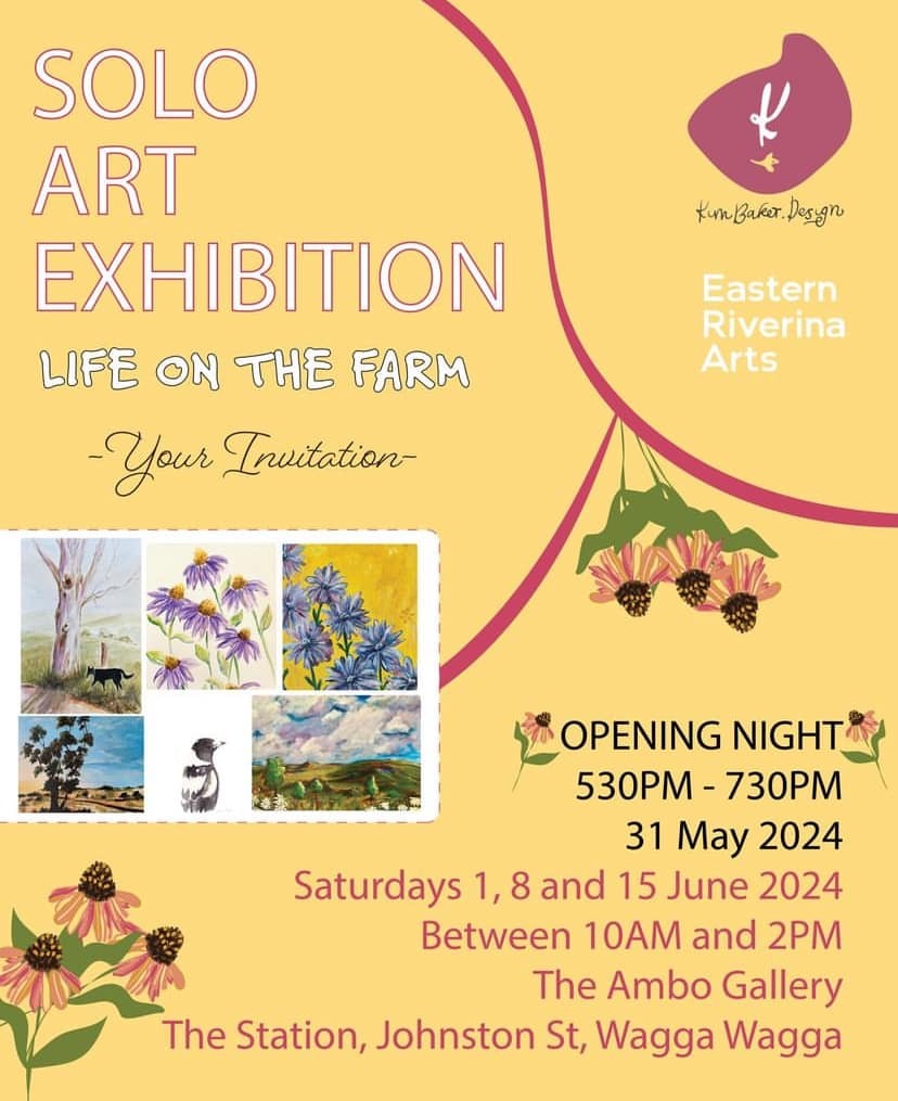 Wagga Wagga artist Kim Baker will be opening her solo exhibition at the Ambo Theatre this Friday.