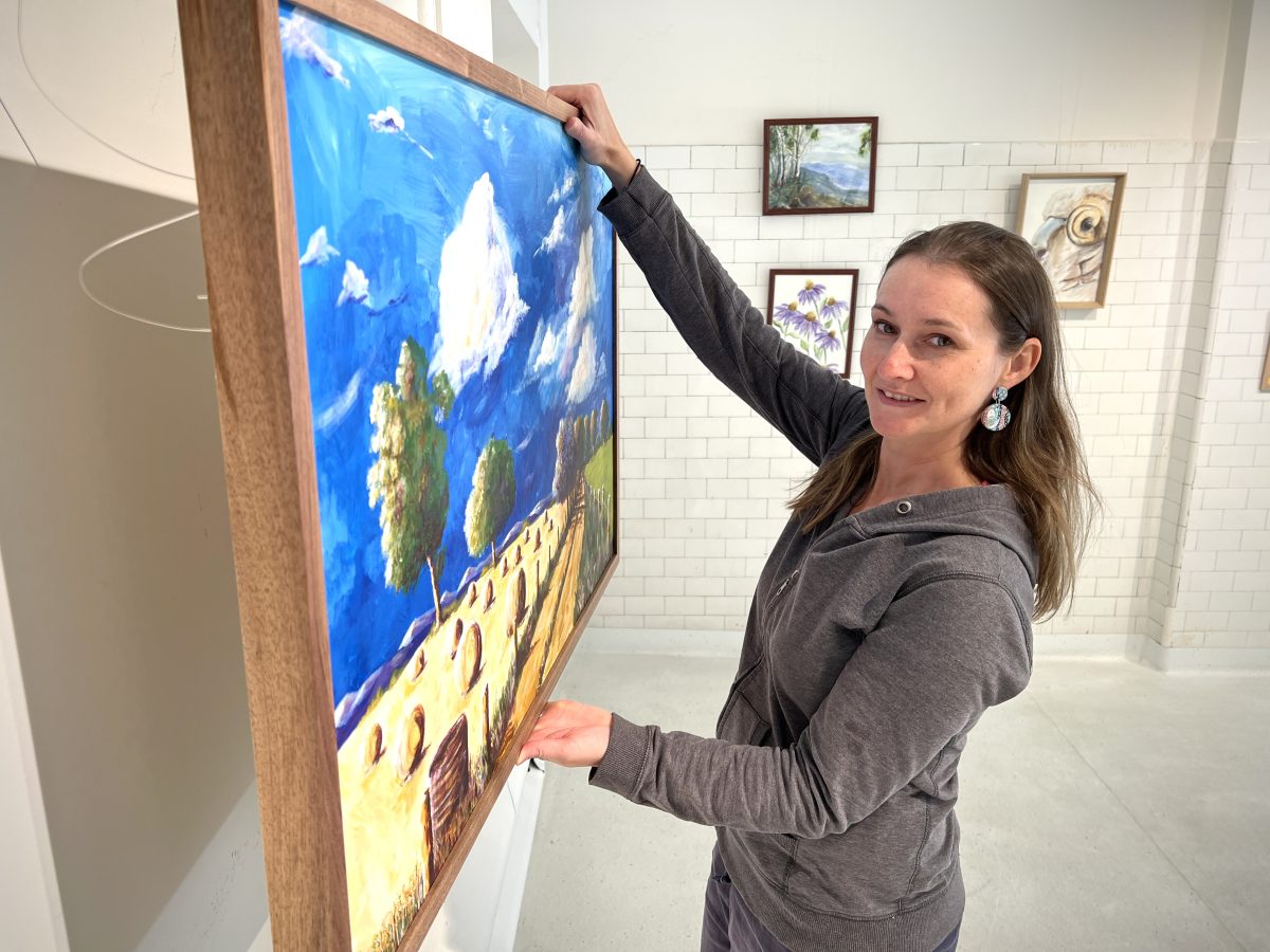 Kim Baker is looking forward to showing her work at her first solo art show at the Ambo Gallery in The Station on Johnston Street. 