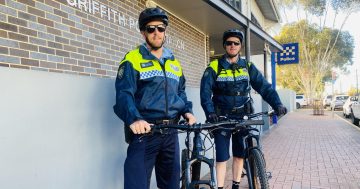 Griffith police get on their bikes to connect with residents
