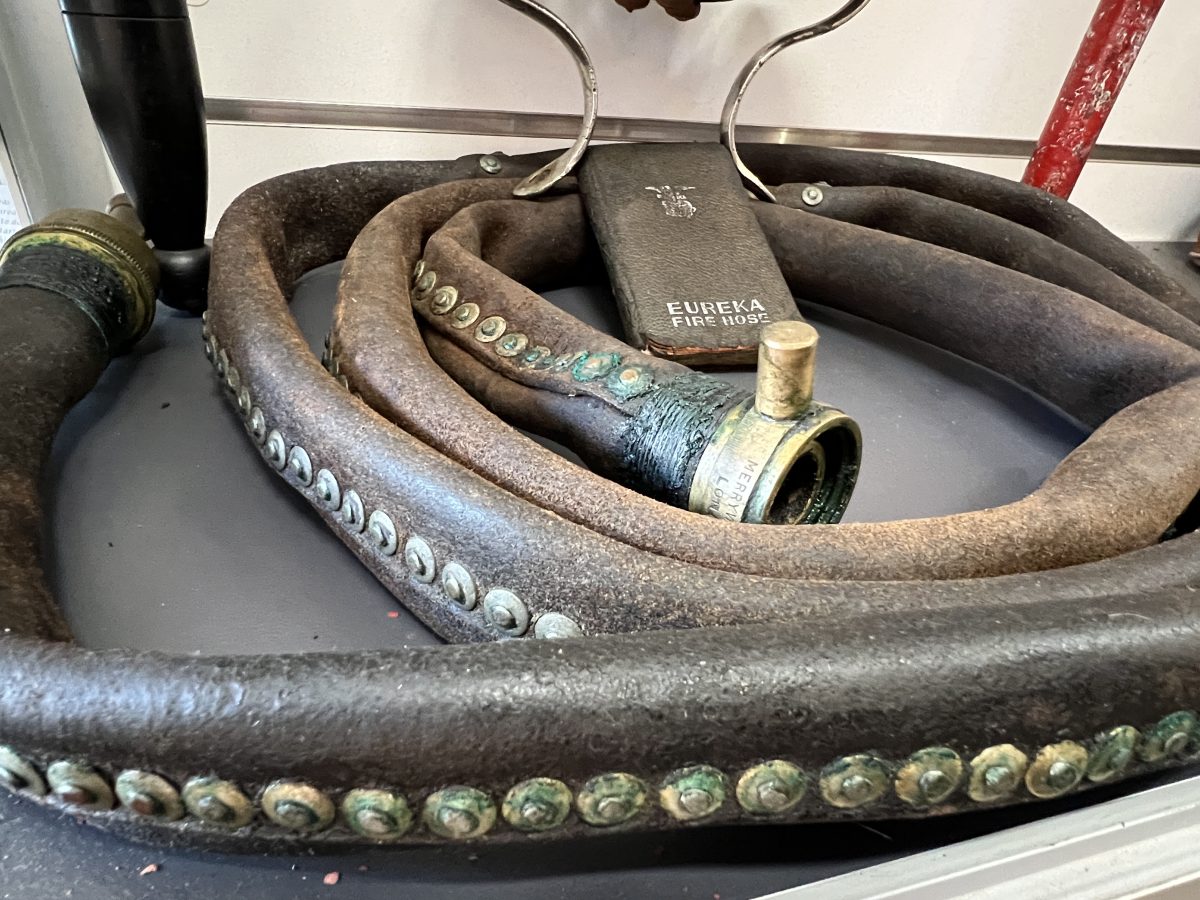 Leather hoses and buckets feature among the historic collection. 
