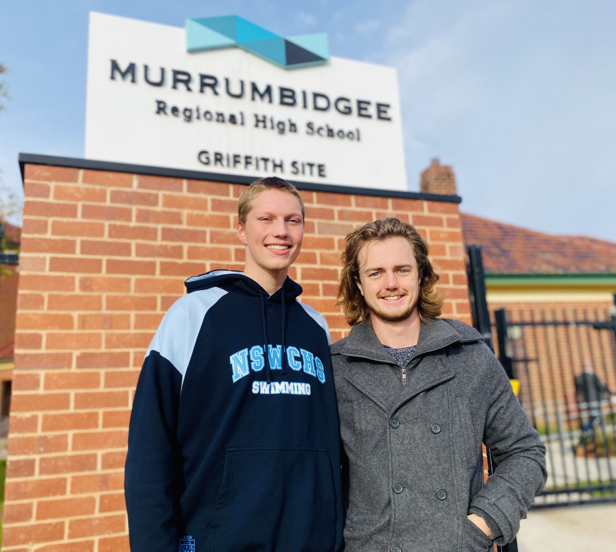 teacher and student outside school 