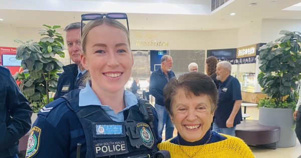 Public mingles with police in new ‘Coffee with a Cop’ initiative launched at Griffin Plaza