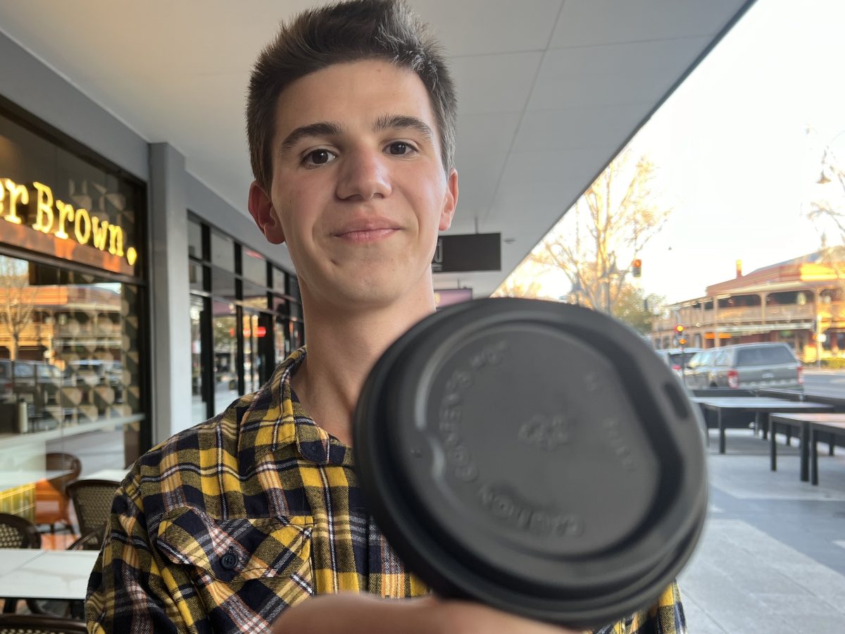Kooringal High's Lachlan Mitchell is on a mission to fight plastic pollution. 