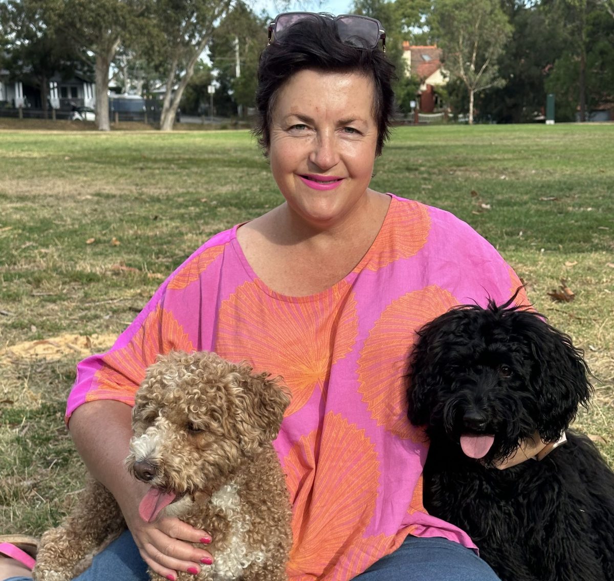 When Cynthia Mahoney is not inspiring women through her motivational talks, she's enjoying time out with her beloved pooches Alfie and Maggie.