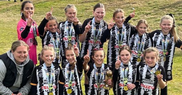 Four-midable teamwork! Wagga junior footballers' grand effort on national stage