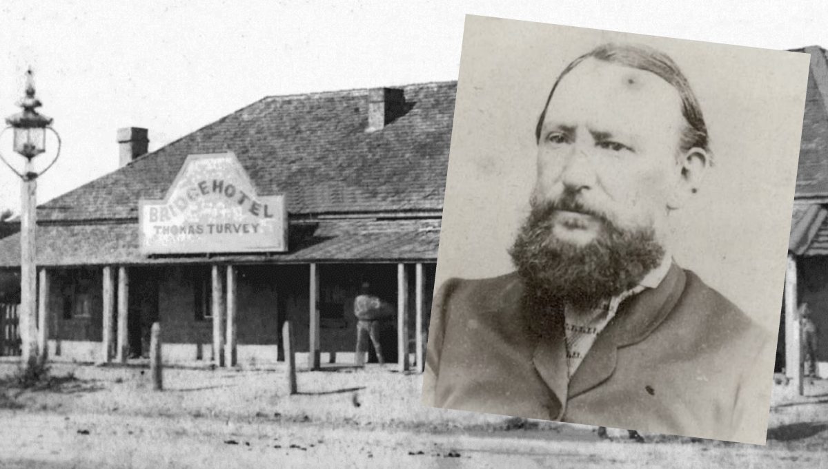 Thomas Turvey and the Bridge Hotel on the corner off Fitzmaurice and Crampton streets.