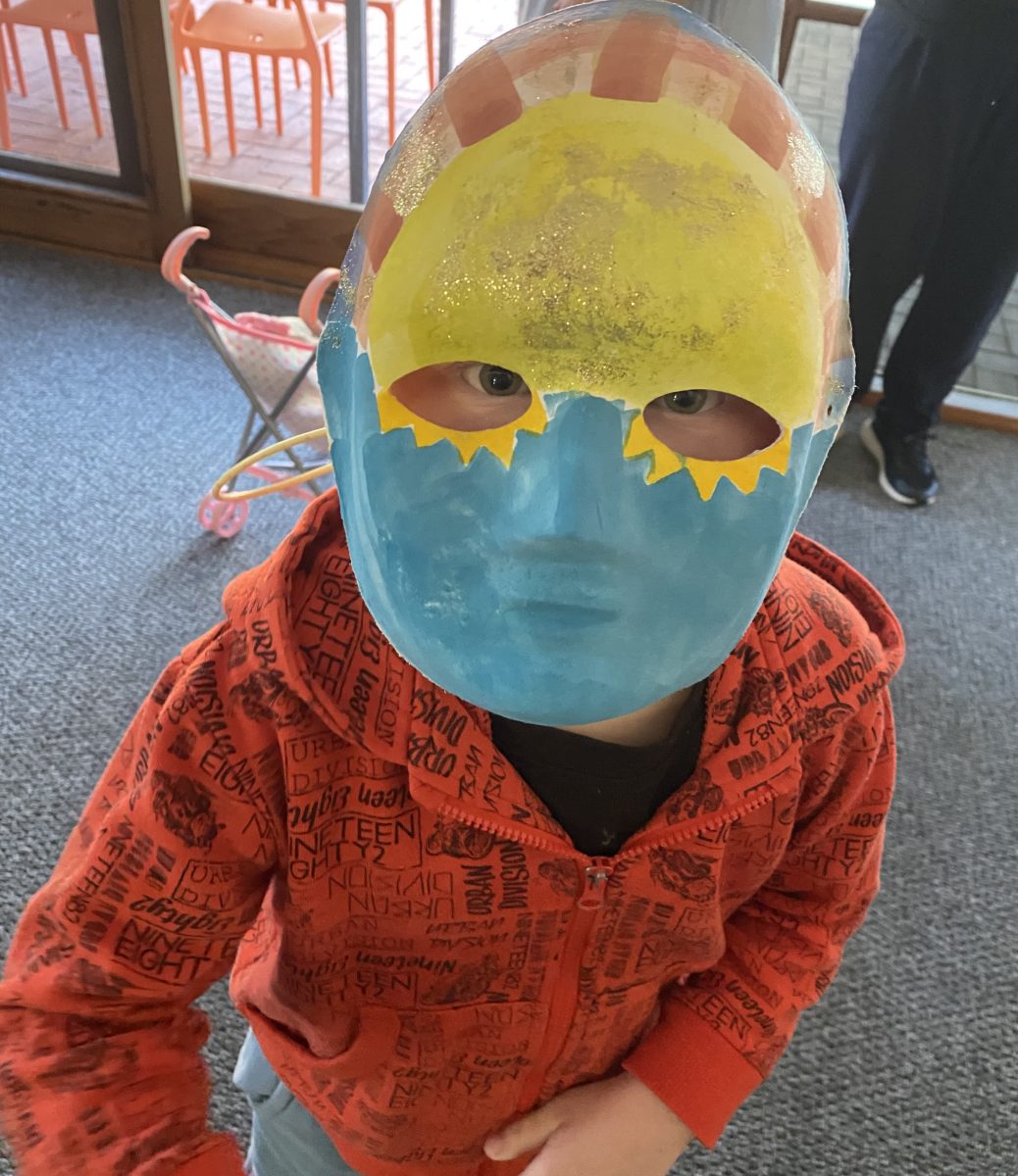 child with mask