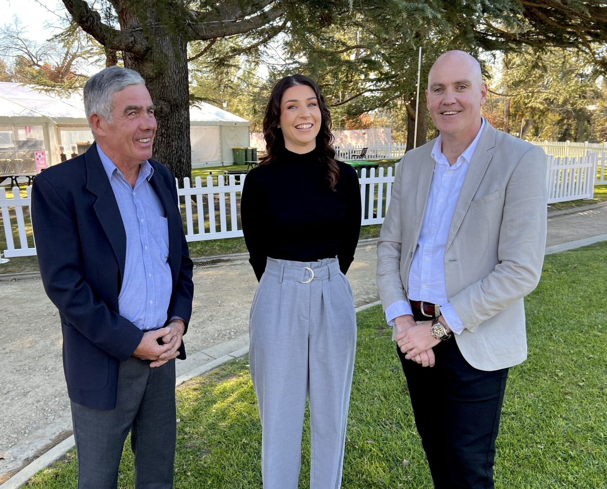 Cr Mick Henderson, Allana Condron and Cr Tim Koschel are all hoping to secure a spot on council in the September election. 