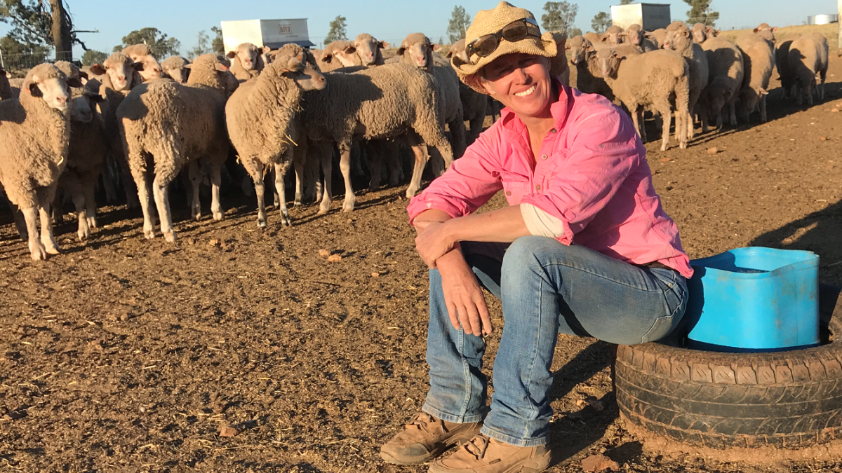 Jodie Green with her flock 