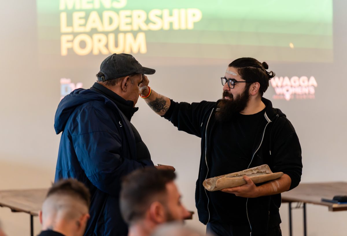 First Nations men such as Uncle James Ingram helped lead the forum. 