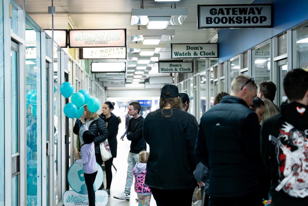 A large crowd turned out for the official Memory Lane opening in July.