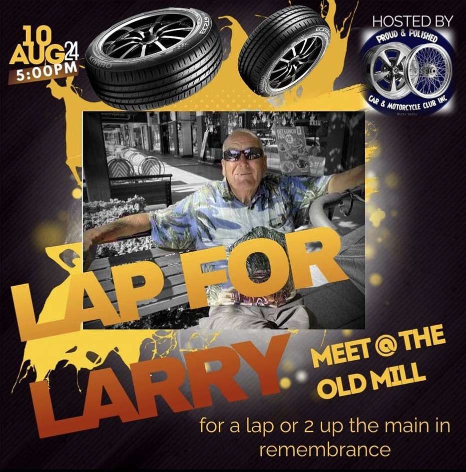 Lap for Larry.