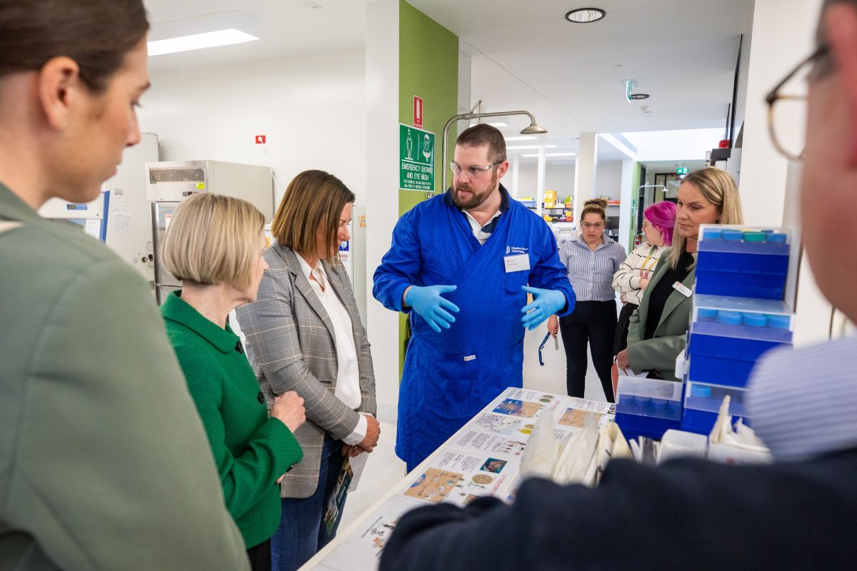 People at a biosecurity research unit