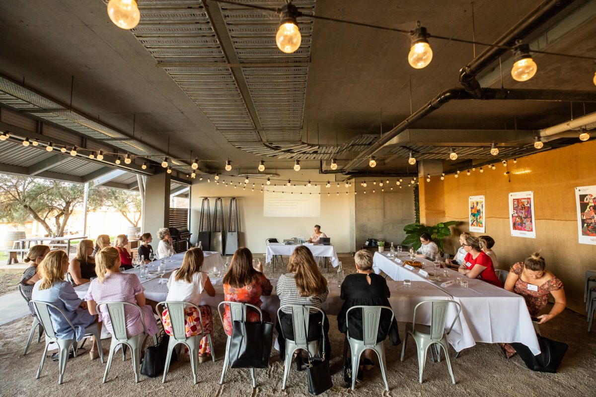 Attendees at a women's business event