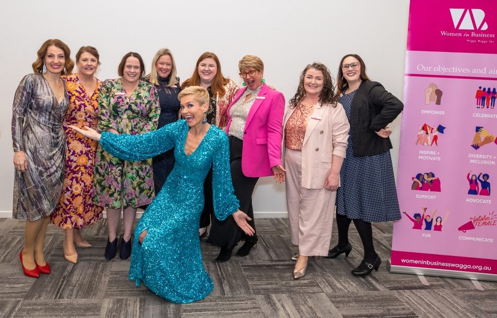 Women in Business Wagga Wagga members with guest of honour and keynote speaker journalist and presenter Jessica Rowe