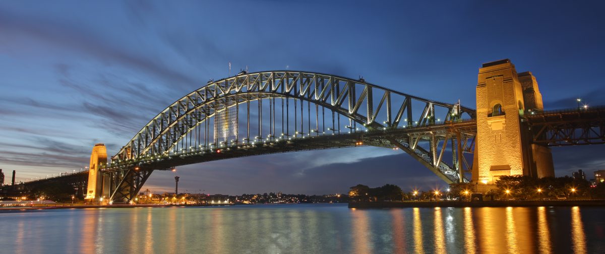 Sydney harbour at night 