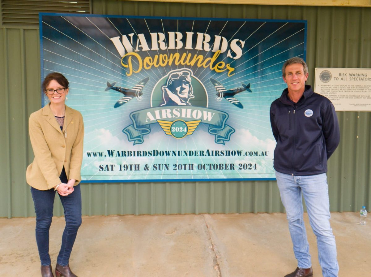 Member for Cootamundra Steph Cooke and Temora Aviation Museum CEO Peter Harper are excited to announce the return of the Warbirds Downunder Airshow. 