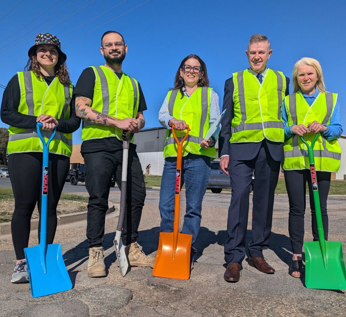 Cassidy Turner, Kane Salamon, Rosina Gordon, Rob Sinclair and Julie Sinclair are all about fixing roads. 